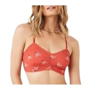 SPELL & The Gypsy Collective NWT Joni Bralette Campfire Red Floral Bra Bag Large